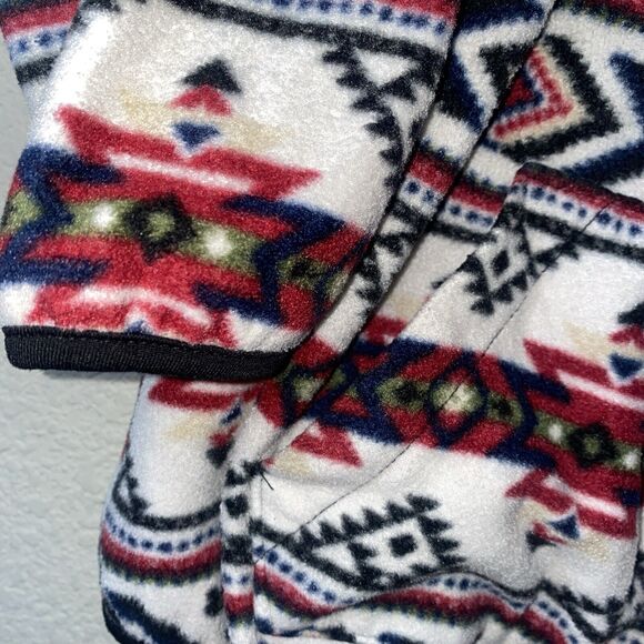 Western fleece sweater Aztec Tribal girls kid XS (1) 3/4 Zip country ranch farm - Picture 6 of 8